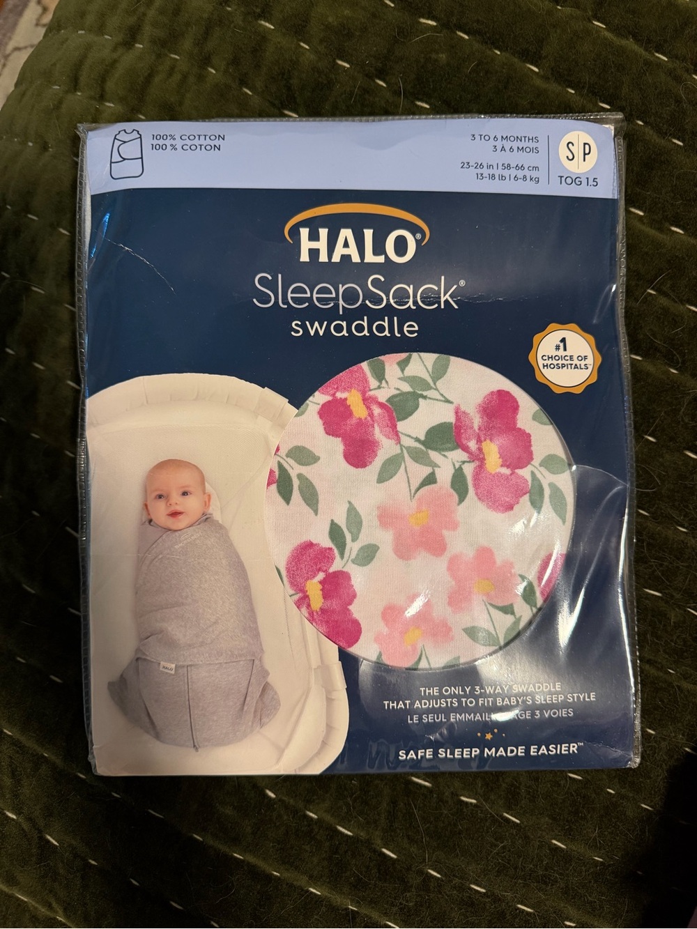HALO SleepSack Swaddle - Pink Floral